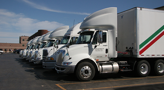 O'Reilly Auto Parts Fleet Trucks at the Distribution Center