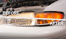 Headlight Assembly before and after replacement