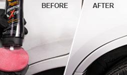 before and after scratch removal